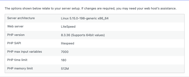 How to Update PHP in WordPress (and When to Fire Your Host) 1 WordPress PHP version shown in Site Health, Info tab, Server section